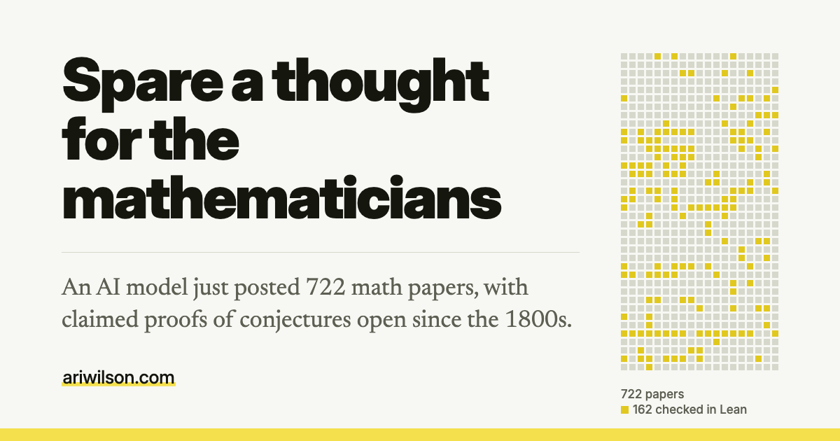 Spare a thought for the mathematicians